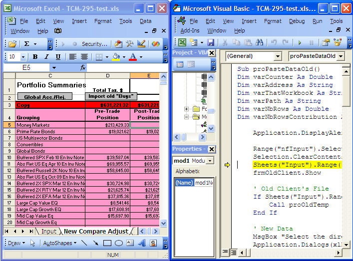 VBA for Excel split window